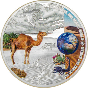 DESERT Our Earth  2 oz  $10  Silver coin Palau 2022