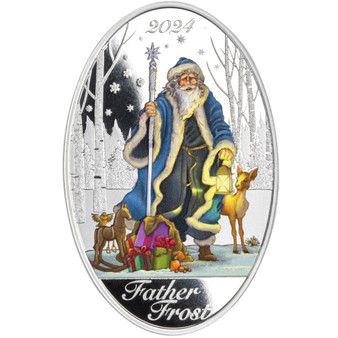 FATHER FROST 1 oz Silver Proof Coin $5 Solomon Islands 2024