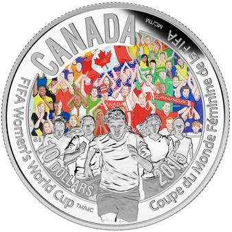 2015 $10 Silver Colored Coin - FIFA Women's World CupTM/MC