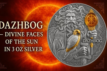 Divine Faces of the Sun in 3 oz Silver