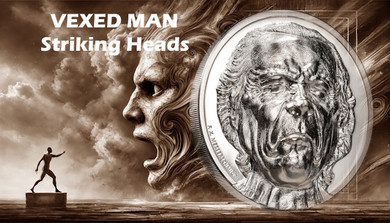 VEXED MAN Striking Heads 2 oz Silver Proof Coin Cook Islands 2023