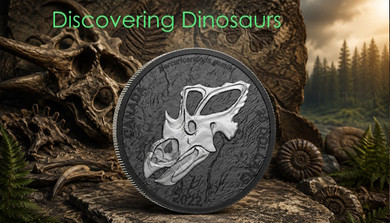 MERCURY'S HORNED FACE: Discovering Dinosaurs $20 Silver Coin Canada 2022
