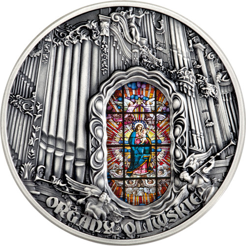 The Organs of Oliwa Cathedral 2 Oz Silver Coin 2000 Francs
