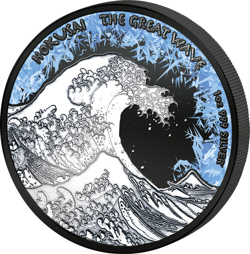 GREAT WAVE Deep Frozen Edition 1 Oz Silver Coin 1$ Fiji 2017 GREAT WAVE Deep Frozen Edition 1 Oz Silver Coin 1$ Fiji 2017