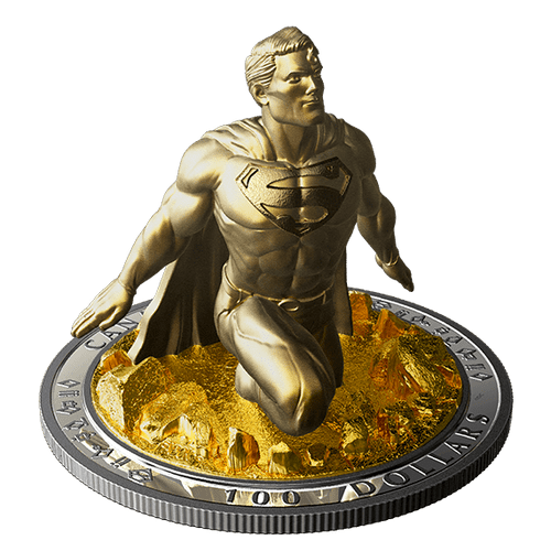 10 oz. Silver Gold-Plated Coin - Superman The Last Son of Krypton CA 2018