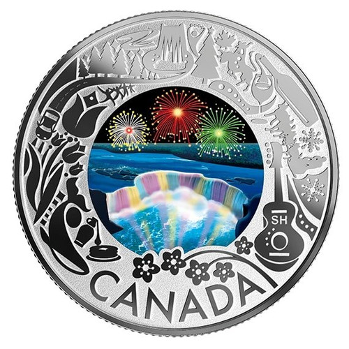 NIAGARA FALLS Silver Coin $3 Canada 2019