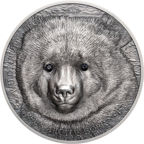 MONGOLIAN GOBI BEAR Wildlife Protection 1 Oz Silver Coin 500 Togrog Mongolia 2019