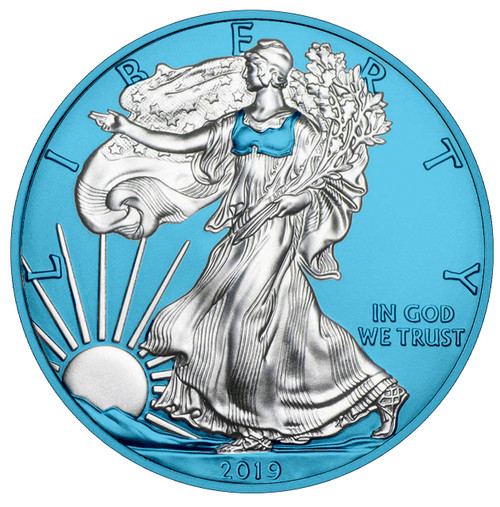 WALKING LIBERTY Space Blue Edition 1 oz Silver Coin WALKING LIBERTY Space Blue Edition 1 oz Silver Coin
