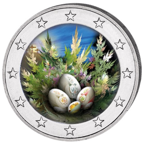 2019 Easter Colored Coin 2 EURO with OGP 2019 Easter Colored Coin 2 EURO with OGP