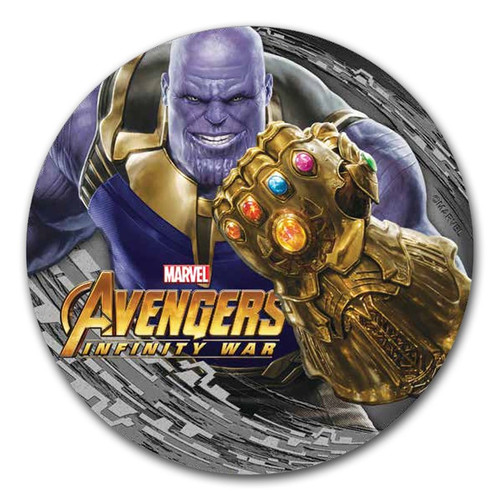 THANOS Avengers Infinity Wars Marvel 2 Oz Silver Coin 2$ Fiji 2018