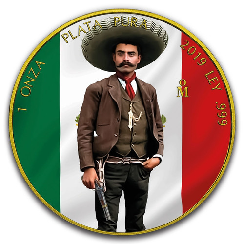 EMILIANO ZAPATA – 1 OZ Libertad Coin – 24K Gold PL -Color 2019