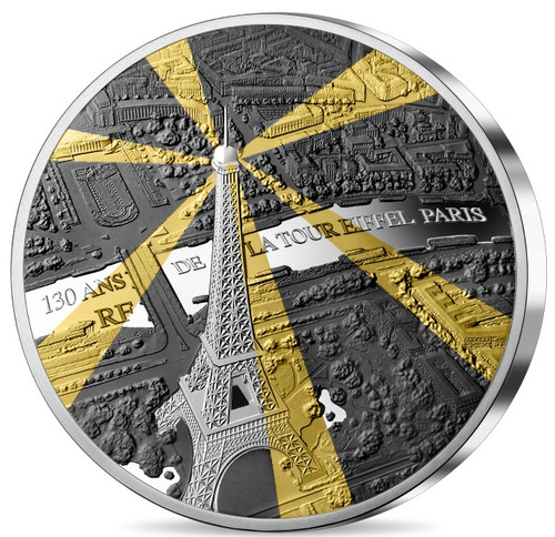 EIFFEL TOWER 130th Anniversary 1 Oz Silver Coin 10€ Euro France 2019 EIFFEL TOWER 130th Anniversary 1 Oz Silver Coin 10€ Euro France 2019