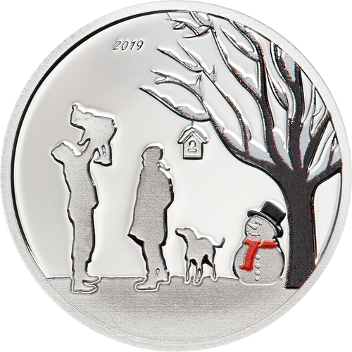 Winter Wonderland Snow Globe Silver Coin Cook Islands 2019