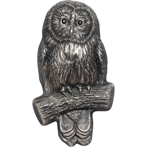 URAL OWL 3D shaped 2 Oz Silver Coin 1000 Togrog Mongolia 2019 URAL OWL 3D shaped 2 Oz Silver Coin 1000 Togrog Mongolia 2019