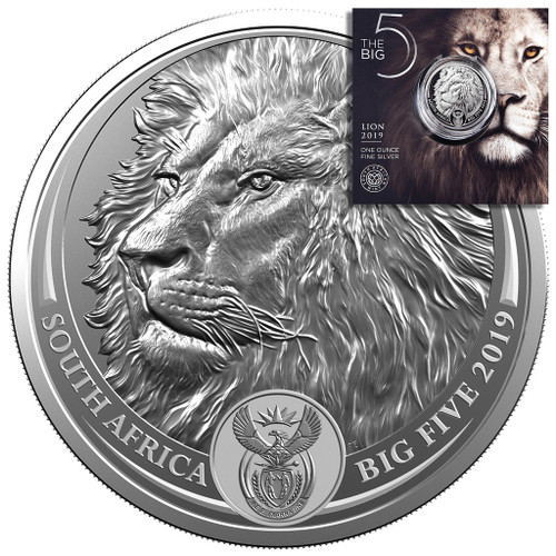 LION BIG FIVE 5 Rand 1 Oz Silver - South Africa 2019