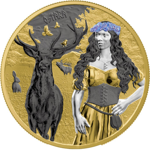 OSTARA VALHALLA Valkyries  1 oz. Silver Gold Black finish 2023