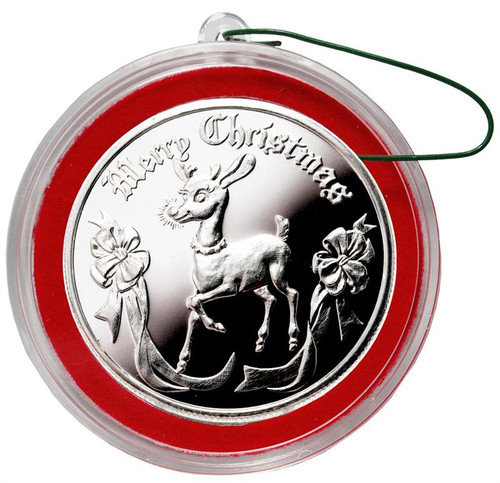 2014 Rudolph Christmas Round Silver 1 oz .999
