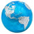BLUE MARBLE Planet Earth Spherical 3 oz Silver Coin Barbados 2020