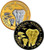 2015 Somalia Elephant 2 x 1 oz Silver Gold Platinum Line Set Ruthenium