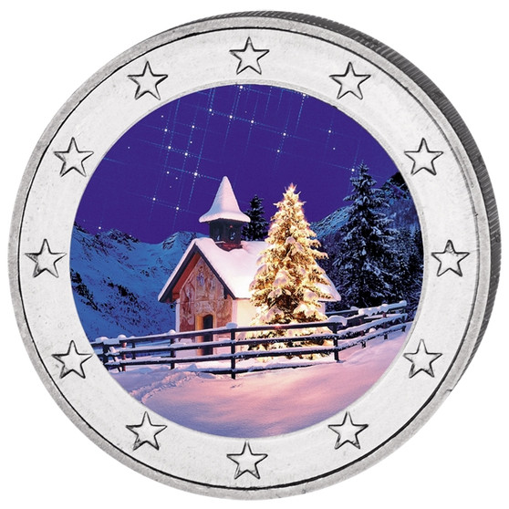 2 Euro Christmas - Winter Colored Coin 2016