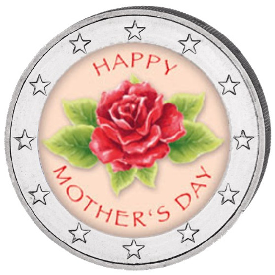 2019 Mother's Day Colored Coin 2 EURO with OGP