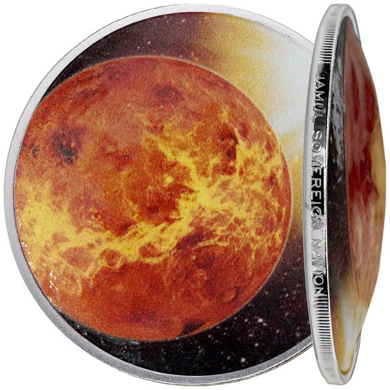 Solar System - VENUS 1 oz Silver Proof Dome shaped Color Coin 2020 USA