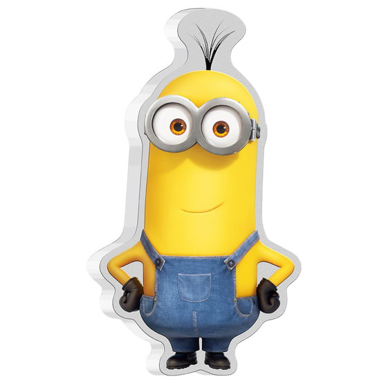 KEVIN The Minion Shape 1 oz Silver Proof Coloured Coin 2021 Niue