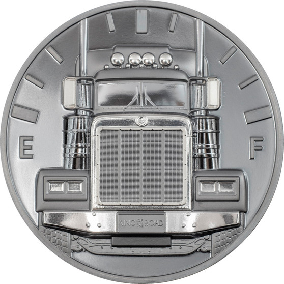 TRUCK King of the Road 2 oz. Silver Black Proof Coin Cook Islands 2022