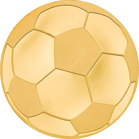 FOOTBALL 0.5g Gold Silk finish Coin $1 Palau