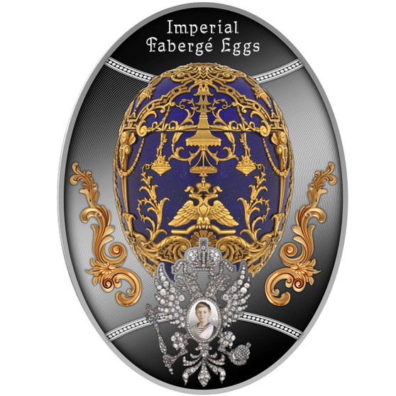 TSAREVICH Faberge Egg Silver Proof Coin Niue 2021