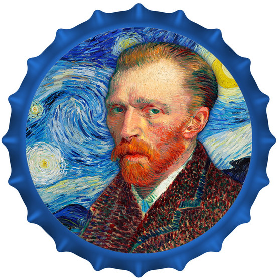 VAN GOGH BOTTLE CAP 6 Gram Pure Silver Coin Chad 2022