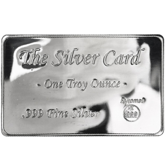 1 oz Pyromet Silver Card   with COA