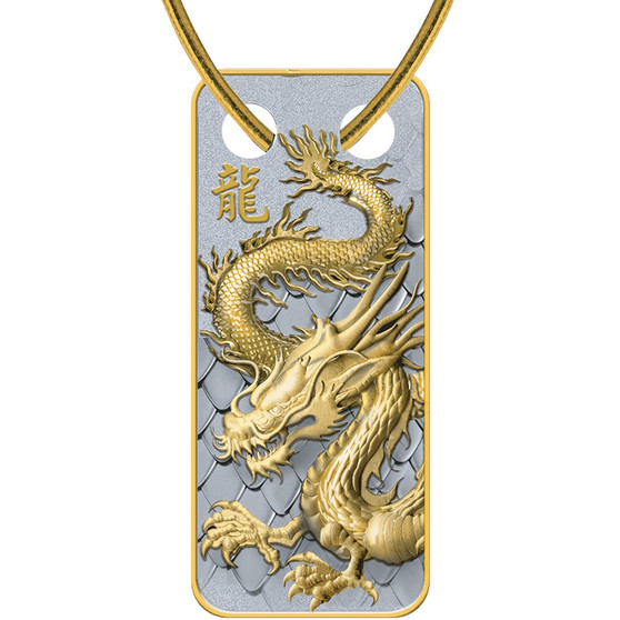 DRAGON PENDANT  Pendant Silver Proof Coin 500 Francs Cameroon 2024