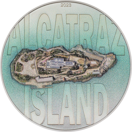 ALCATRAZ ISLAND 3 oz Silver Coin $20 Cook Islands 2023