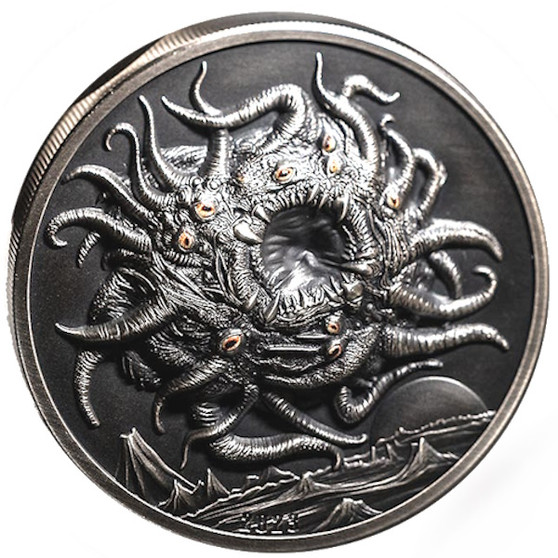 AZATHOTH H.P. Lovecraft 3 oz Silver Coin $20 Palau 2023