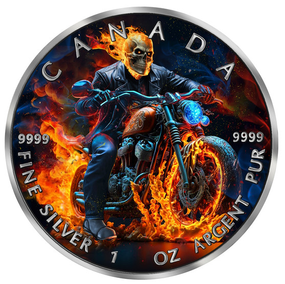 BURNING RIDERS - Dark Riders Series - 1 oz Silver Coin Canada 2023