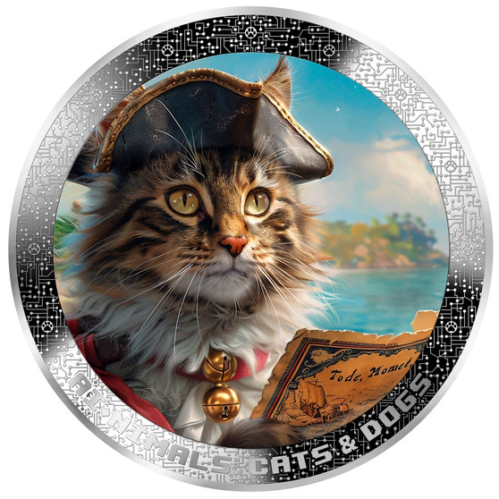 PIRATE CAT AI-NIMALS 1 oz Silver Coin Cameroon 2025