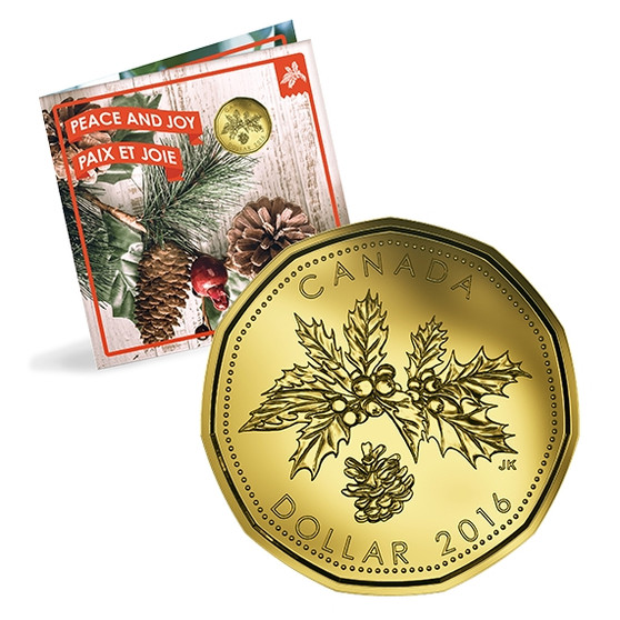 HOLIDAY GIFT SET - SPECIAL STRUCK LOONIE Canada 2016