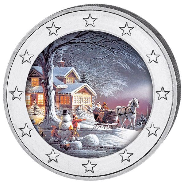 2017 Christmas Colored Coin 2 EURO with OGP 2017 Christmas Colored Coin 2 EURO with OGP