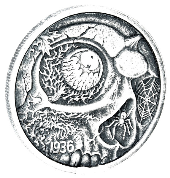 NIGHTMARES of the FALLS 1 oz Silver Antique finish round with Serial Number