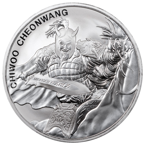 CHIWOO CHEONWANG 1 OZ SILVER MEDAL 1 CLAY SOUTH KOREA 2018