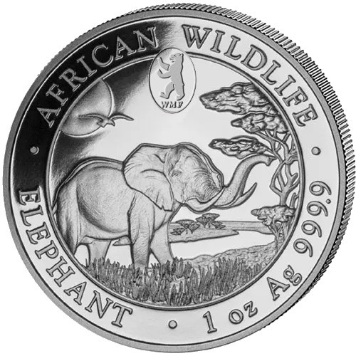 2019 ELEPHANT - Privy Mark WMF BERLIN Bear- 1 oz .9999 silver coin