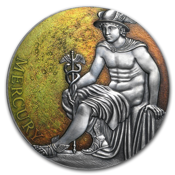 MERCURY – PLANETS AND GODS 3 oz Silver Coin 3000 FR Cameroon 2019