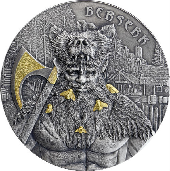 The Warriors “Berserk” 2 oz High Relief Silver Coin 2019 Germania Mint The Warriors “Berserk” 2 oz High Relief Silver Coin 2019 Germania Mint