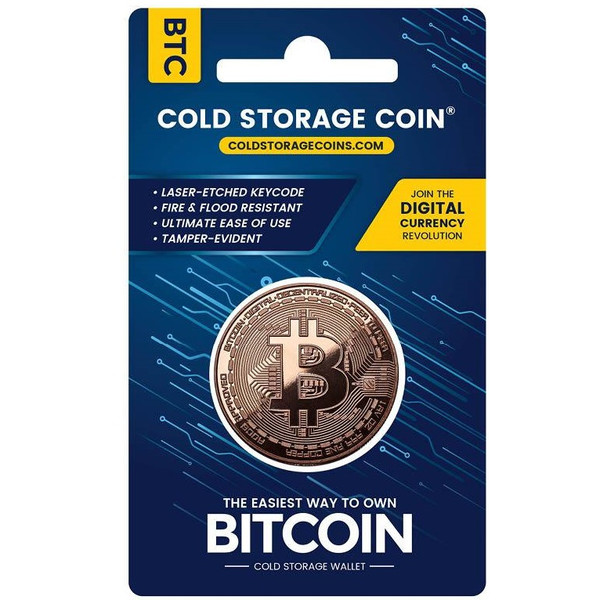 BITCOIN  Cold Storage Coin 1  AV Ounce  999 Fine Copper BITCOIN  Cold Storage Coin 1  AV Ounce  999 Fine Copper