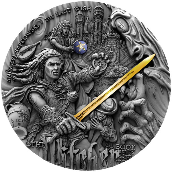 THE WITCHER Last Wish 2 oz High Relief Gold Gilded Silver Coin $5 Niue 2019 THE WITCHER Last Wish 2 oz High Relief Gold Gilded Silver Coin $5 Niue 2019