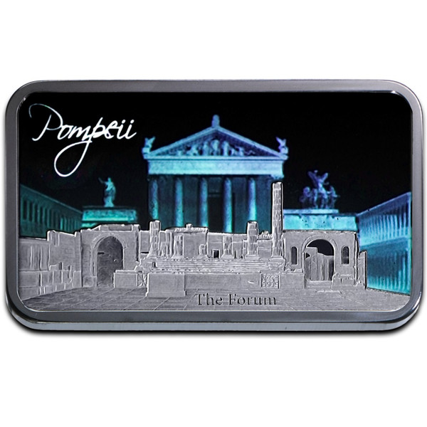 Forum of POMPEII Hologram 1 Oz Silver Coin $2 Solomon Islands 2018 Forum of POMPEII Hologram 1 Oz Silver Coin $2 Solomon Islands 2018