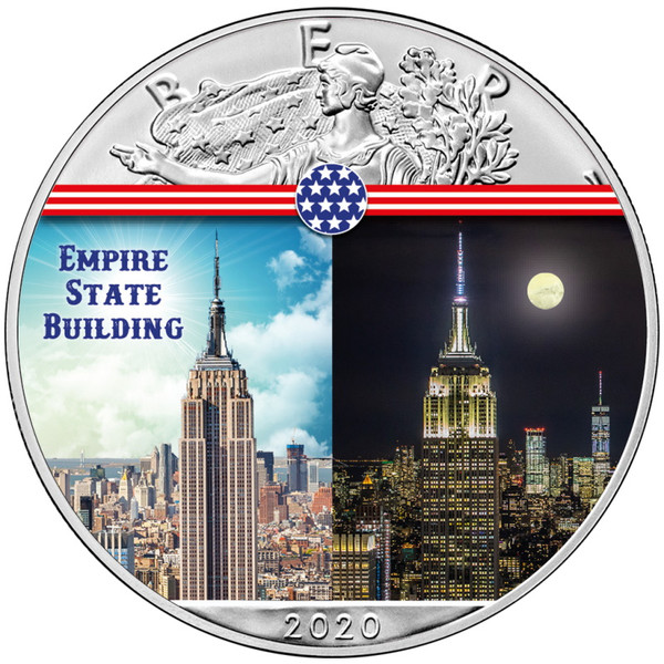EMPIRE STATE BUILDING Landmarks USA 1 oz Silver Coin 2020 USA