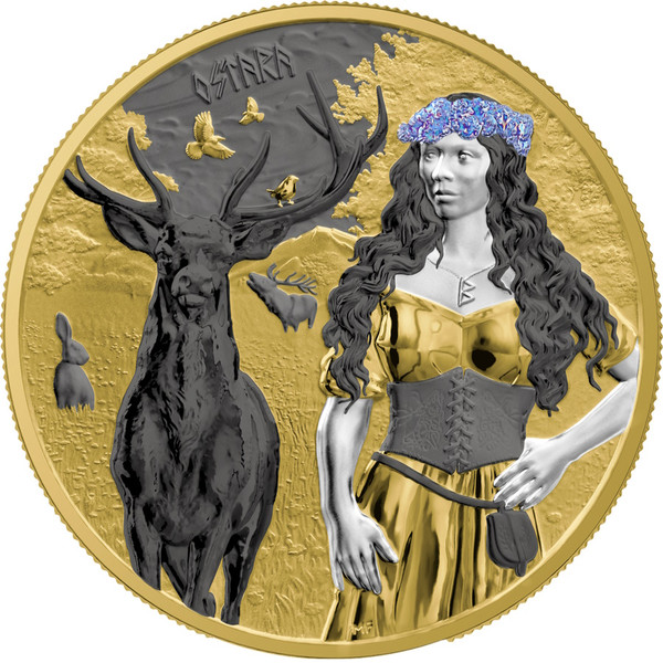 OSTARA VALHALLA Valkyries  1 oz. Silver Gold Black finish 2023