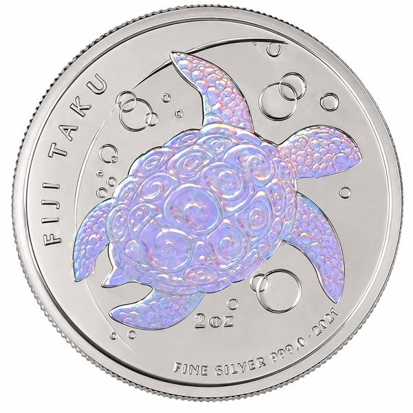 1 oz Silver HOLOGRAM NZ Mint $1 Fiji Taku .999
